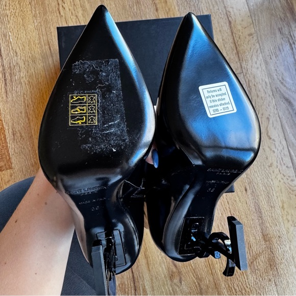 Yves Saint Laurent YSL Opyum 110 Logo Heel Ankle Booties Black EU 36 NWT - Picture 9 of 16